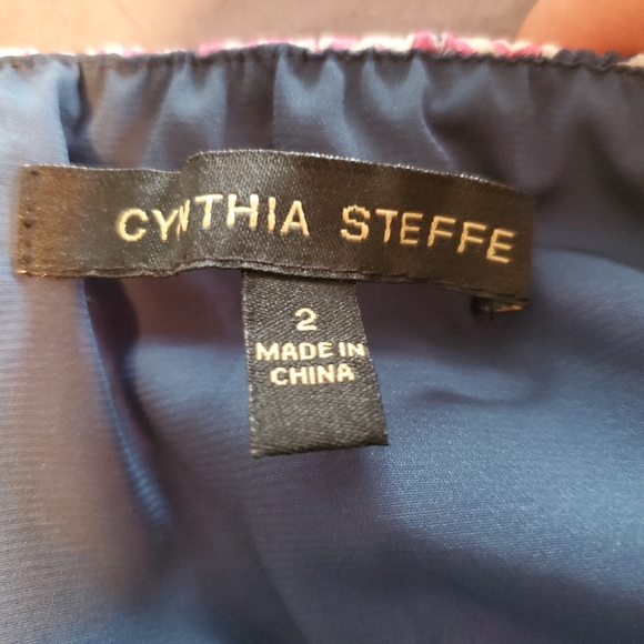 VINTAGE Cynthia Steffe silk strapless maxi dress size 2 - Picture 4 of 7
